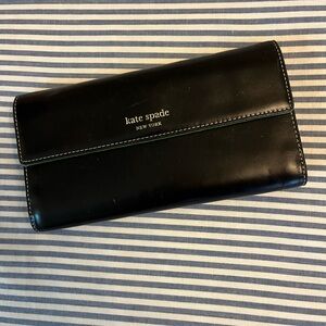 Kate Spade Black Leather Clutch